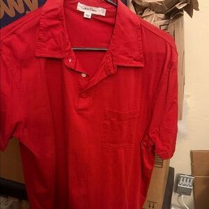 Calvin Klein Bold Red Polo Shirt